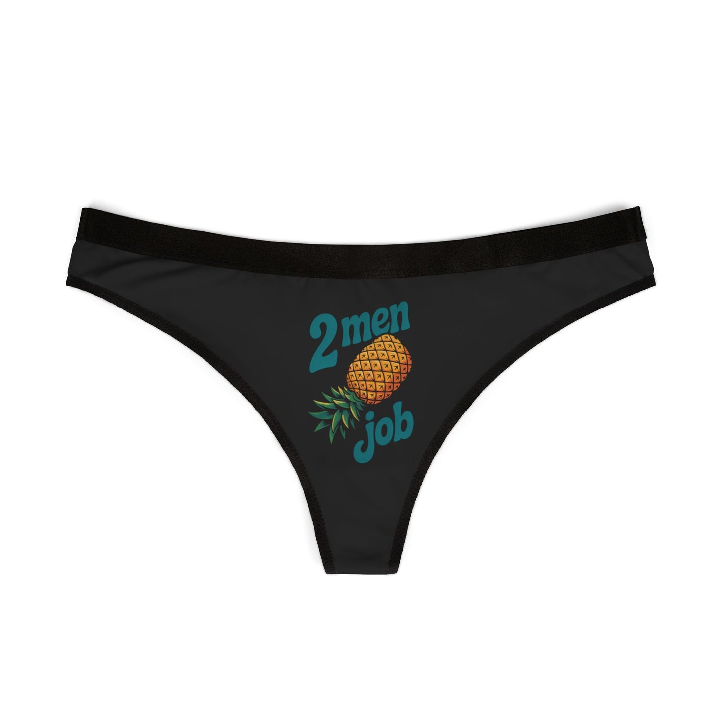 2 Men Job Print Women's Thongs, Cute Underwear, Summer Lingerie, Gift