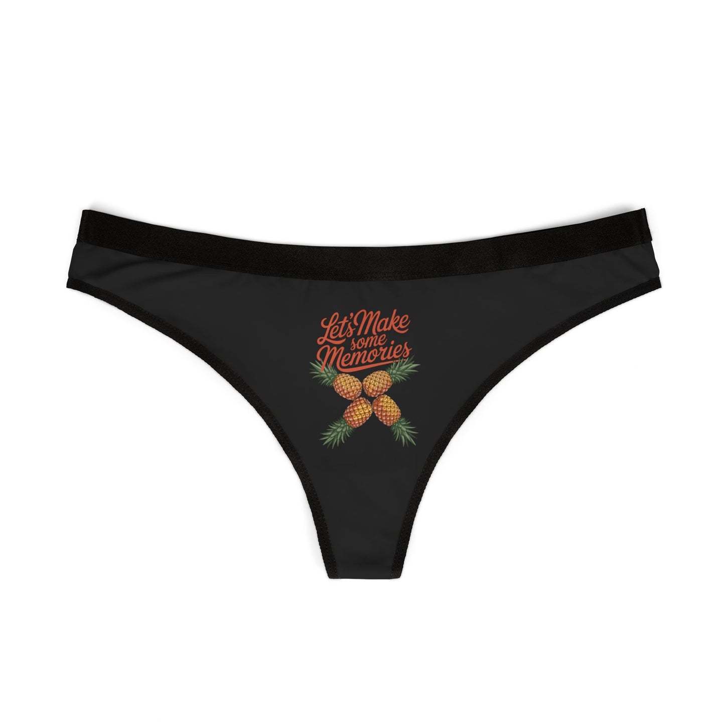 Let's Make Some Memories Print Women's Thongs, Cute Underwear, Summer Lingerie, Gift