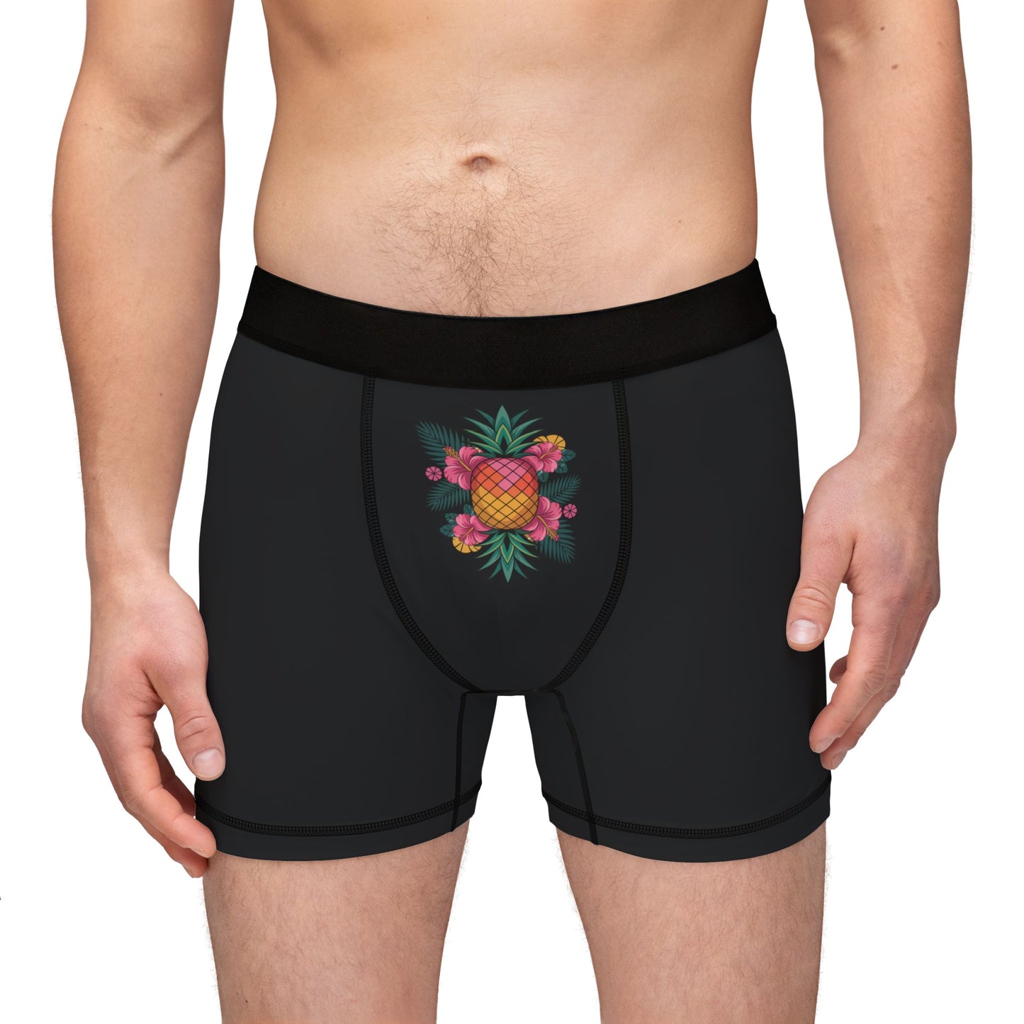 Bi Pineapple Men's AOP Boxer Briefs, Stylish Underwear, Gift