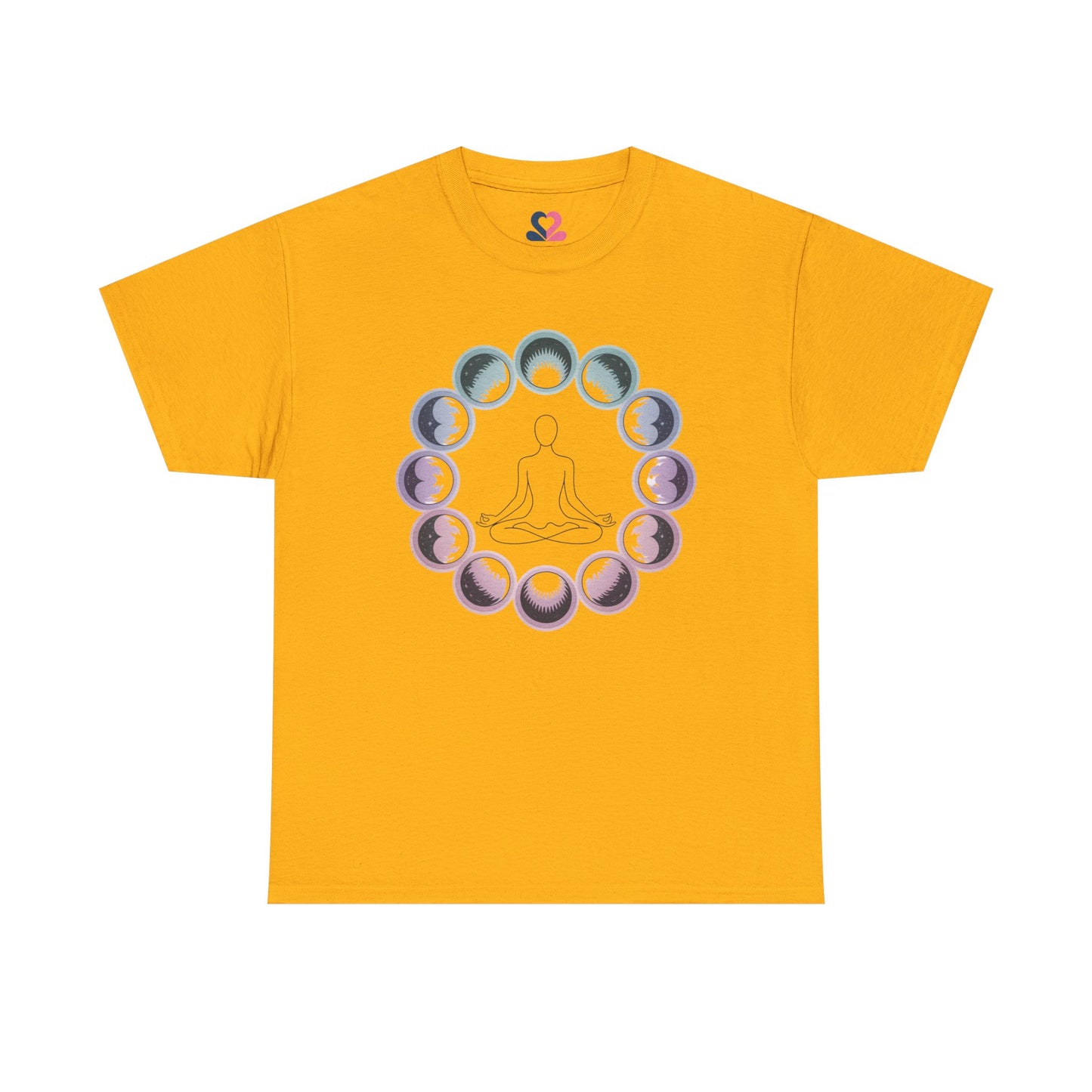 Unisex T-shirt, Yoga, Mindfulness, Moon phases A