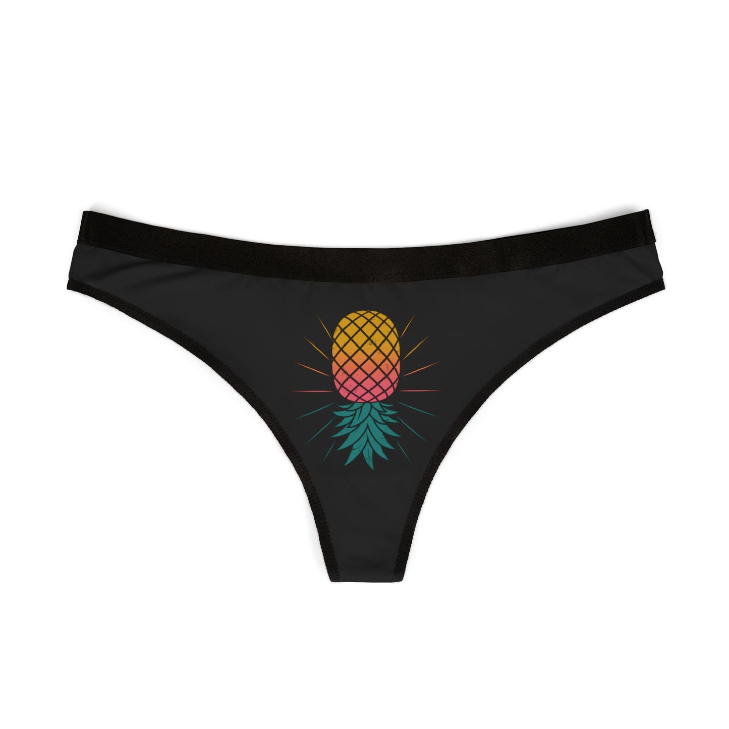 Pineapple Print Women's Thongs, Cute Underwear, Summer Lingerie, Gift