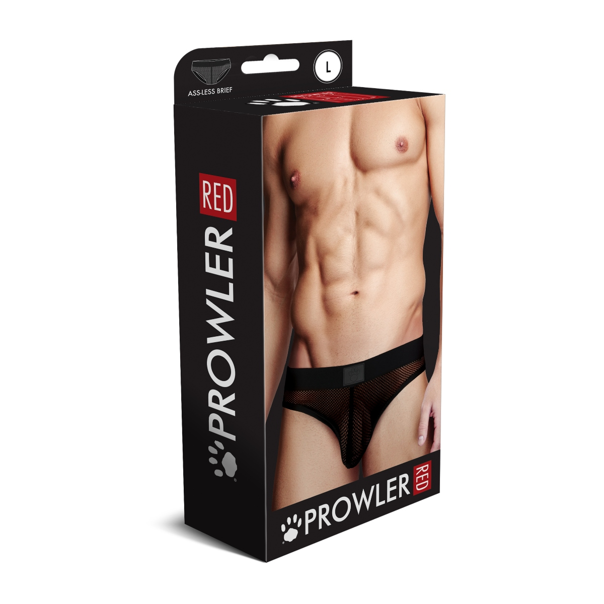 Prowler RED Fishnet Ass-less Brief S