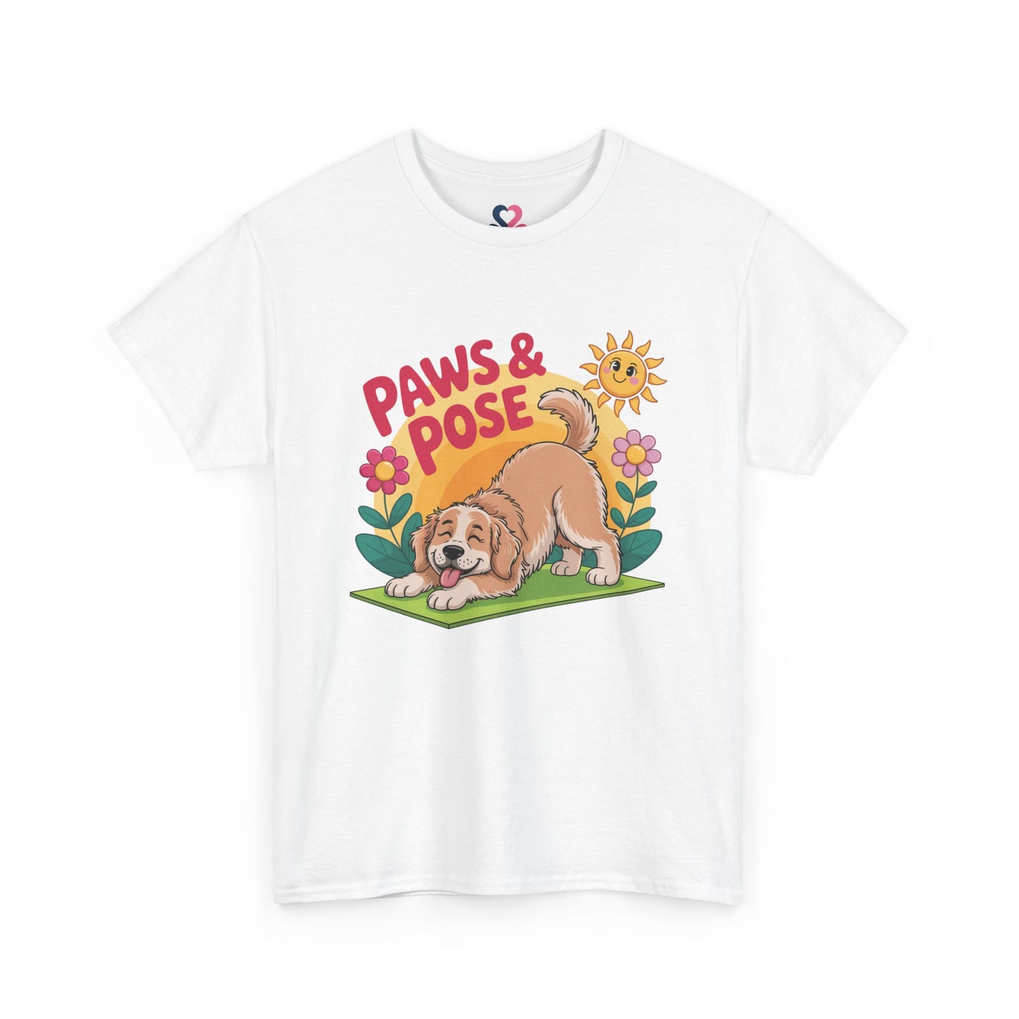 Unisex T-shirt, Yoga, Mindfulness, Paws & Pose B