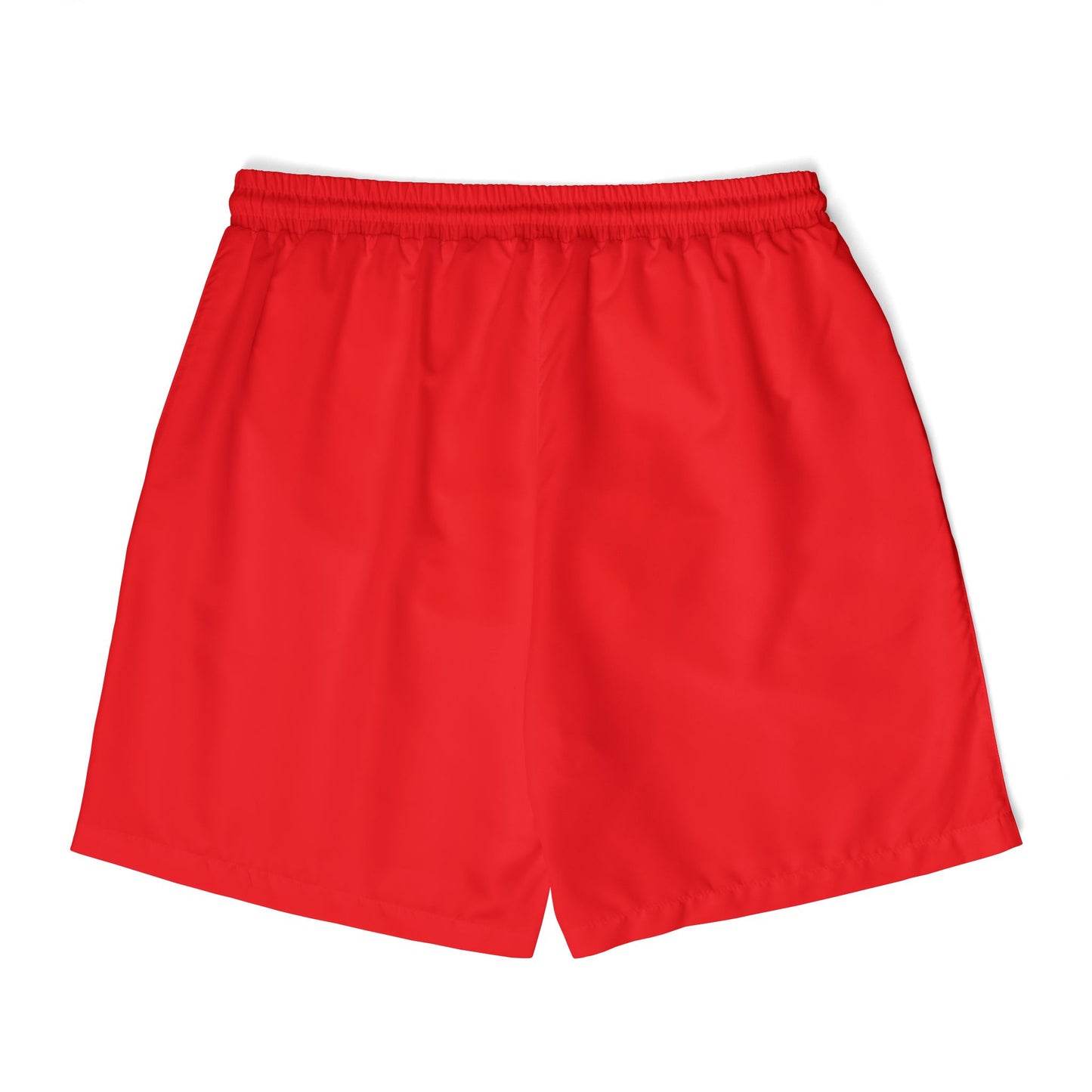 Pineapple Logo Red Unisex Swim Shorts, Beachwear, Summer Essentials