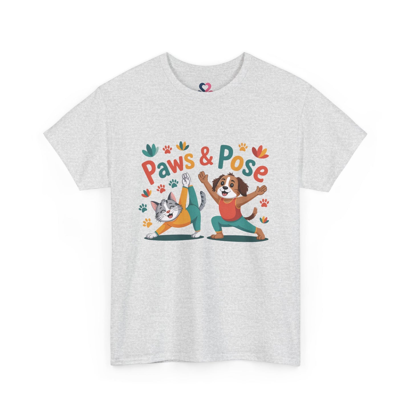 Unisex T-shirt, Yoga, Mindfulness, Paws & Pose C