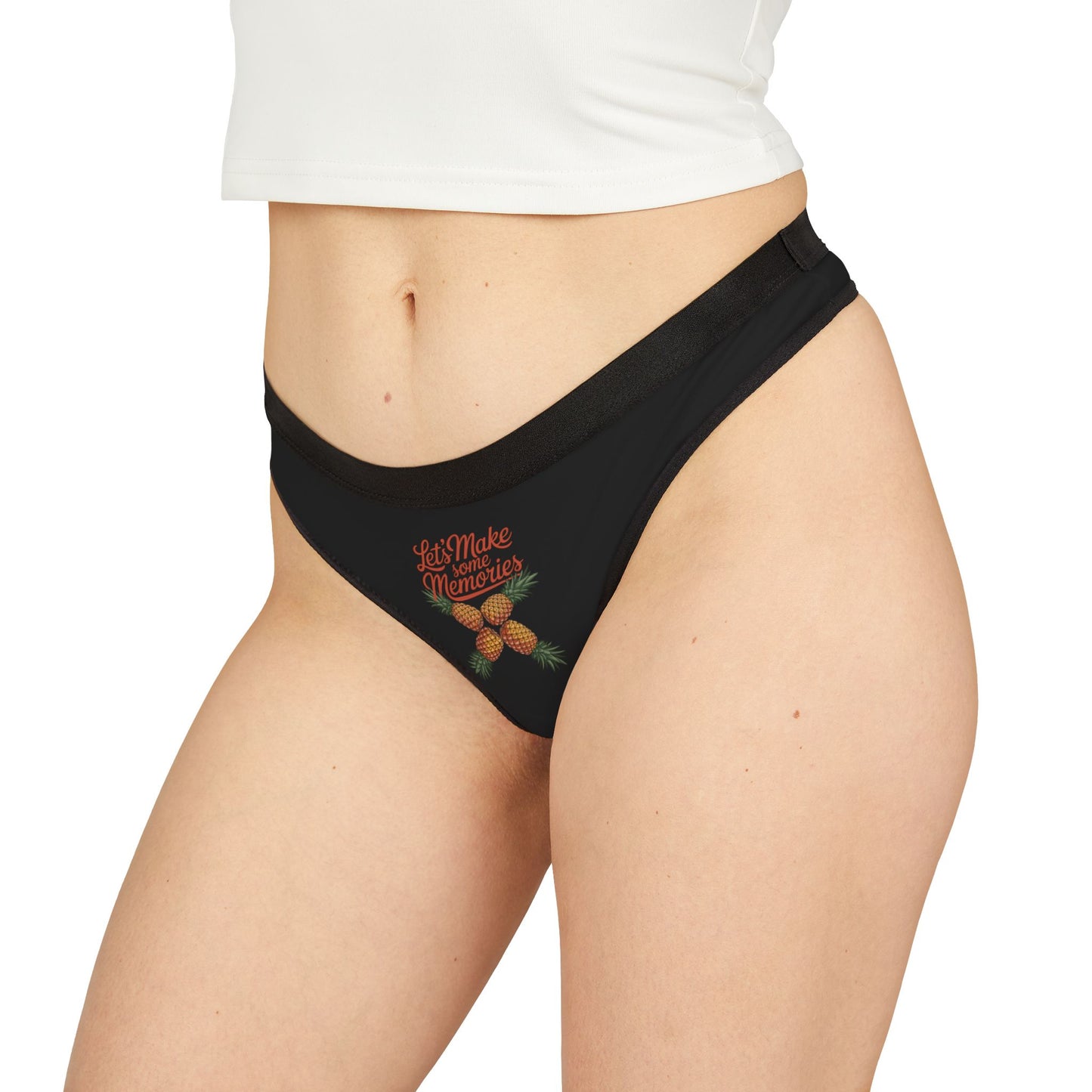 Let's Make Some Memories Print Women's Thongs, Cute Underwear, Summer Lingerie, Gift