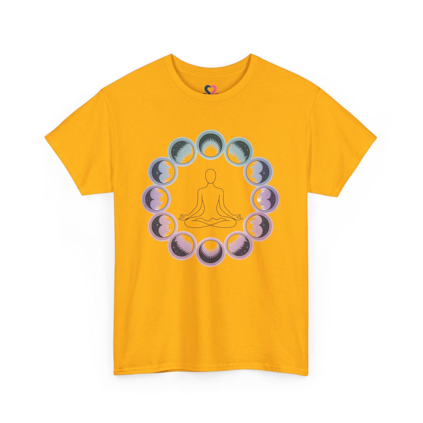 Unisex T-shirt, Yoga, Mindfulness, Moon phases A