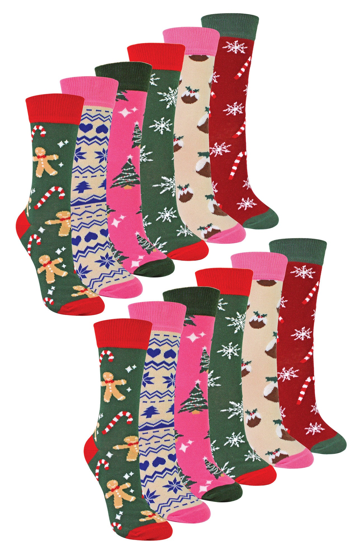 Ladies Colourful Novelty Christmas Socks