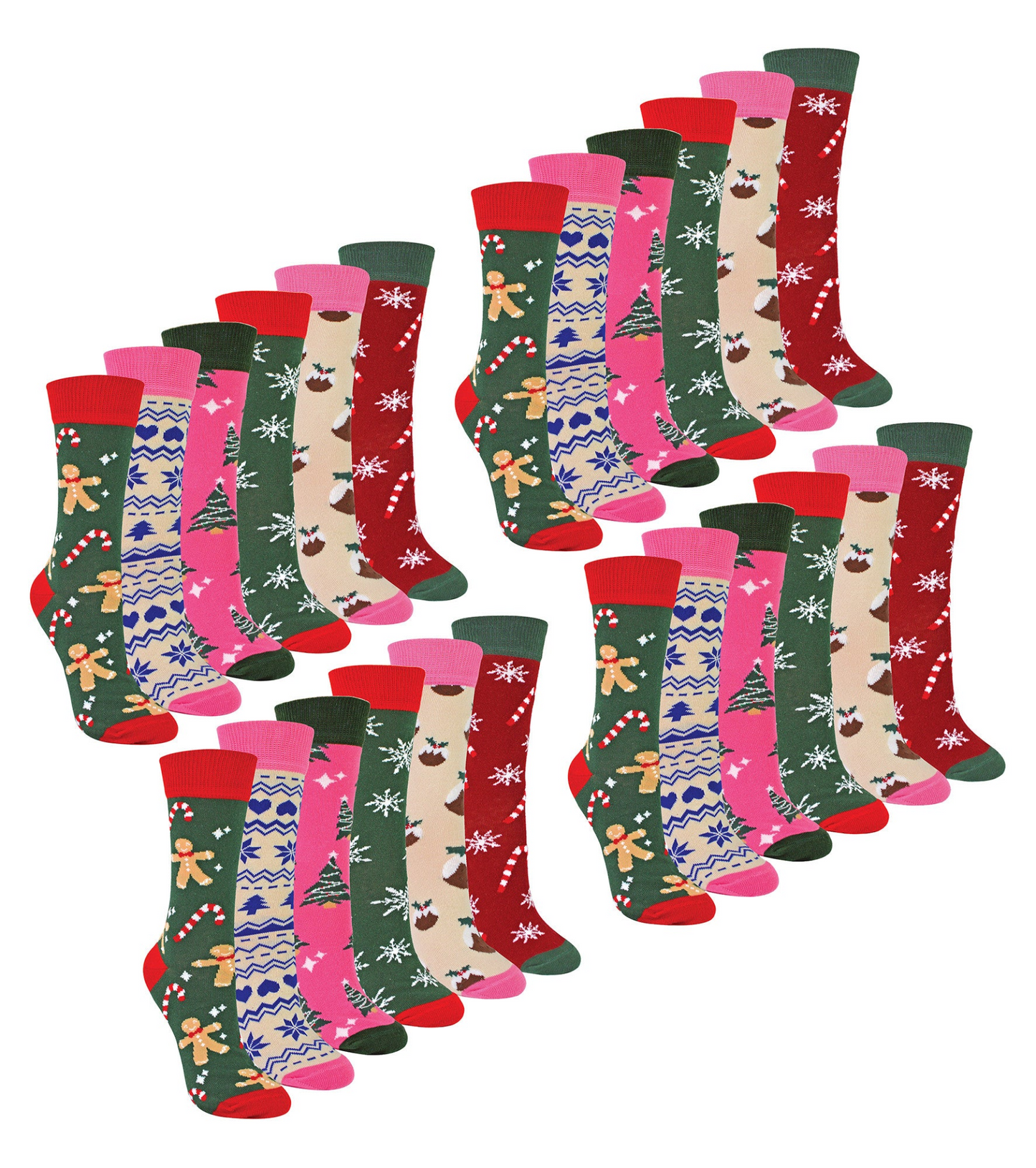 Ladies Colourful Novelty Christmas Socks