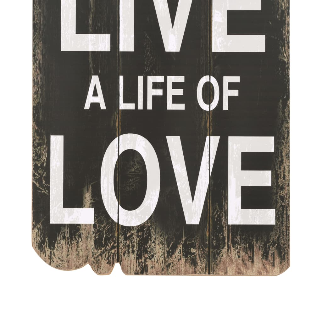 vidaXL Wall-mounted Coat Rack with 6 Hooks 120x40 cm LOVE LIVE