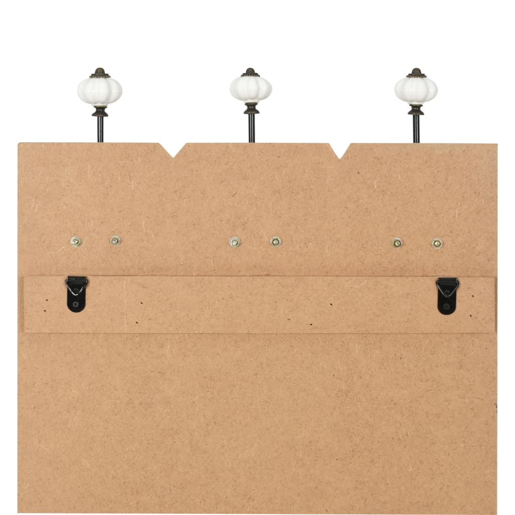 vidaXL Wall-mounted Coat Rack with 6 Hooks 120x40 cm HAPPY LOVE