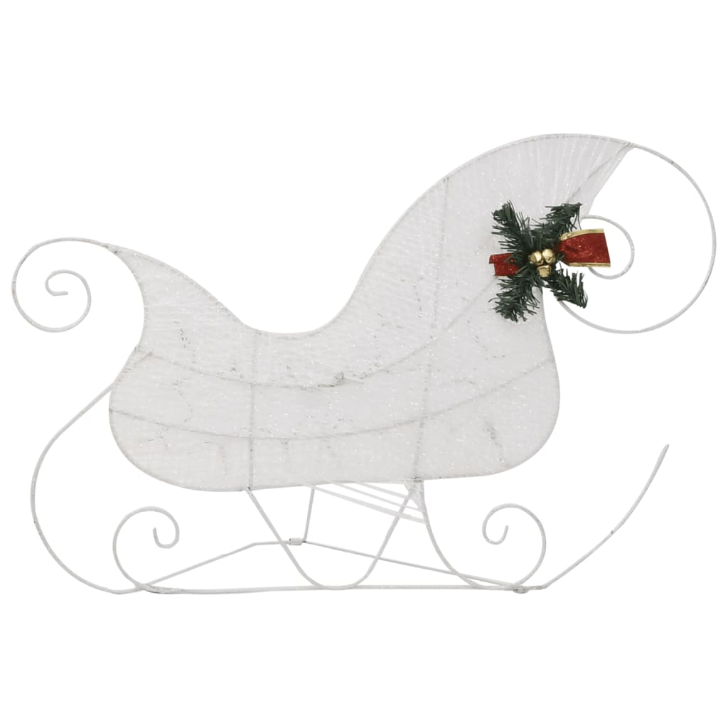 vidaXL Reindeer & Sleigh Christmas Decoration 140 LEDs Outdoor White