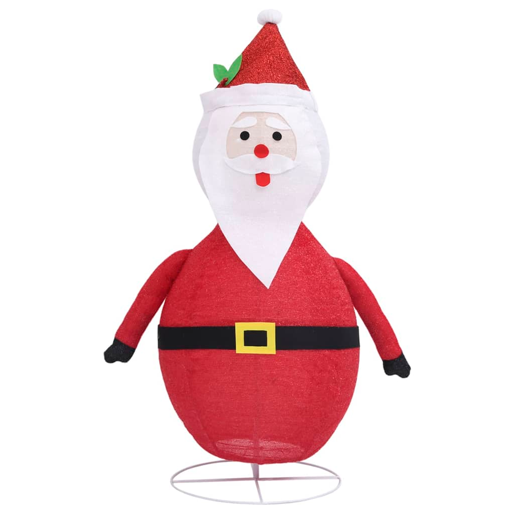 vidaXL Decorative Christmas Santa Claus Figure LED Luxury Fabric 90cm