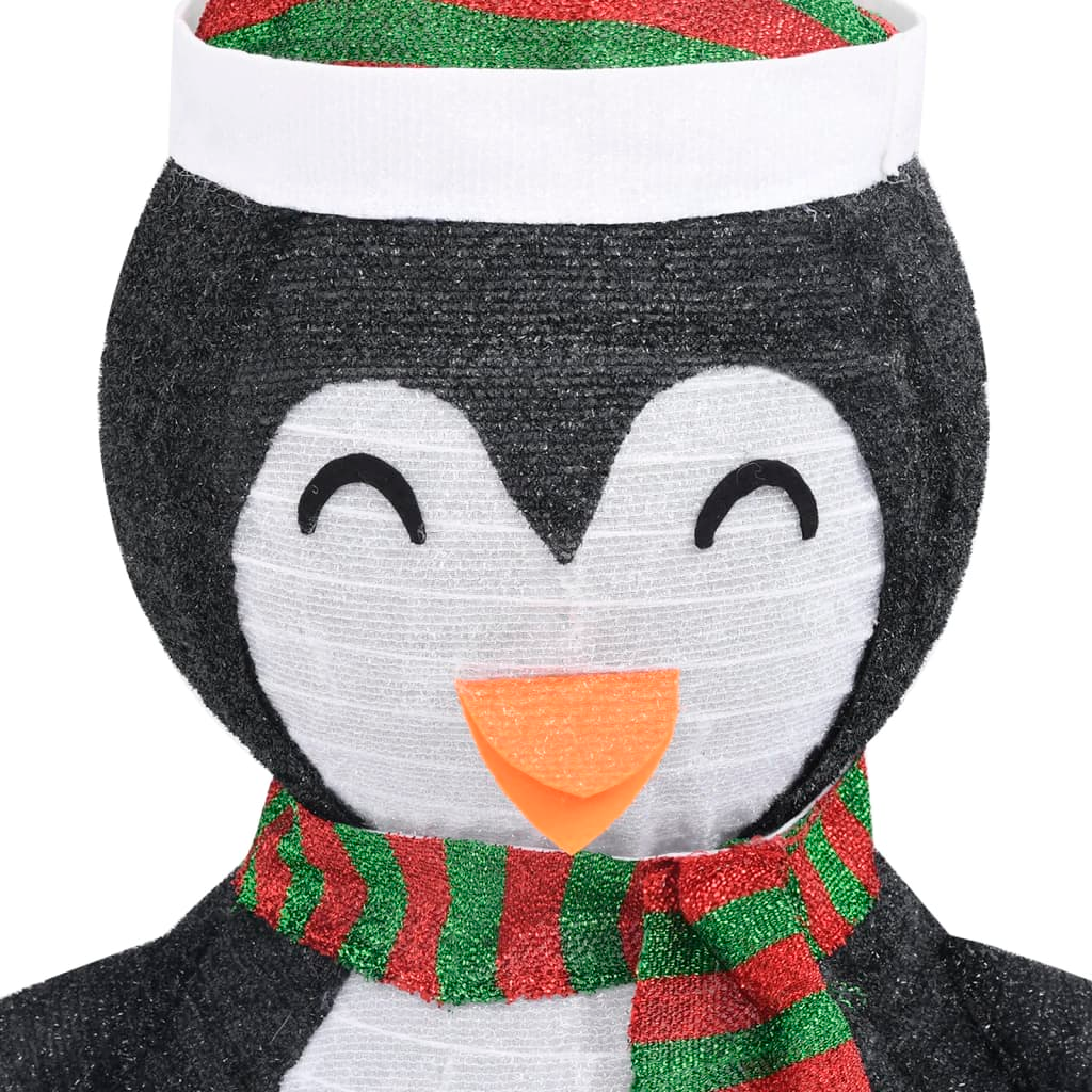 vidaXL Decorative Christmas Snow Penguin Figure LED Luxury Fabric 60cm