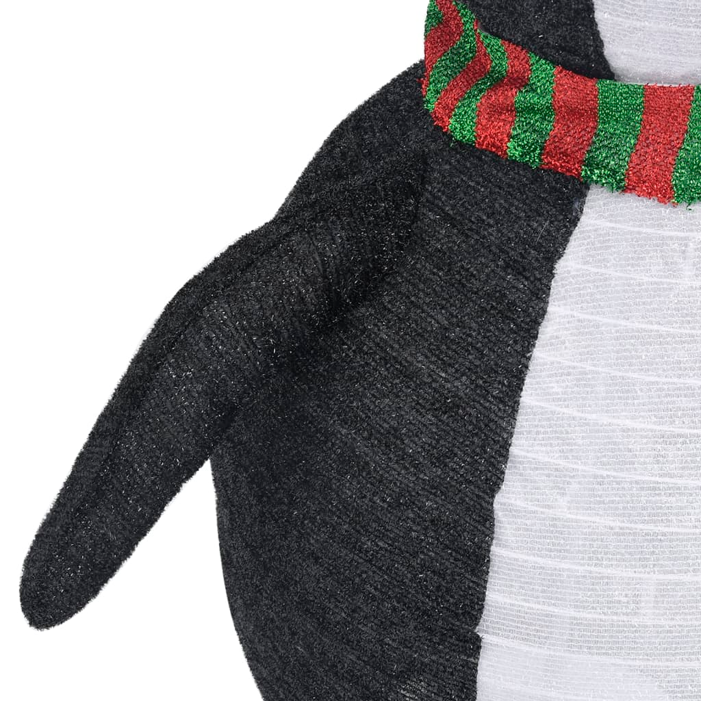 vidaXL Decorative Christmas Snow Penguin Figure LED Luxury Fabric 60cm