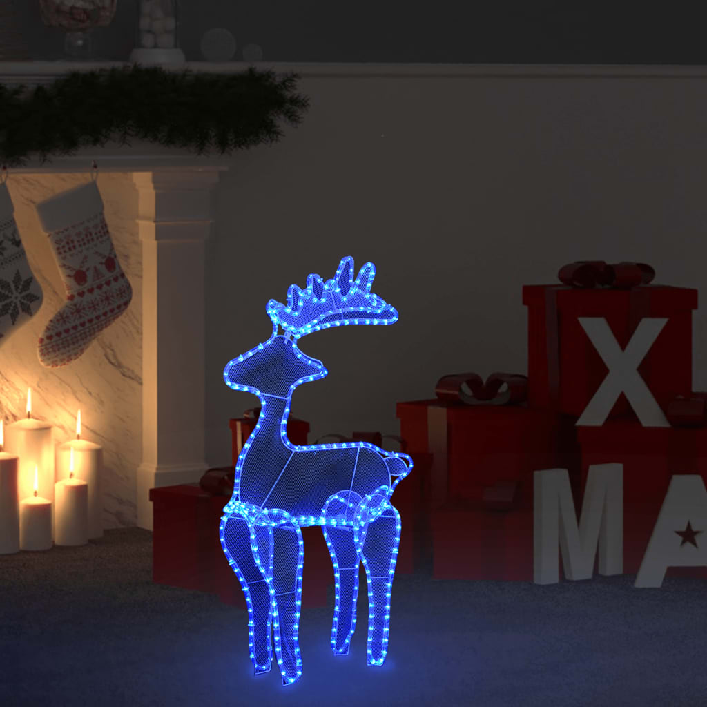 vidaXL Reindeer Christmas Decoration with Mesh 306 LEDs 60x24x89cm