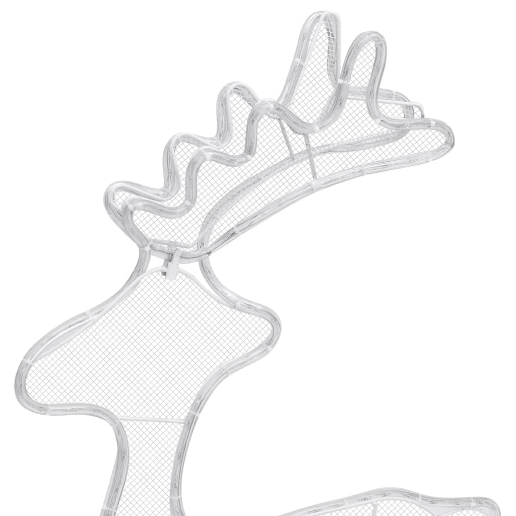 vidaXL Reindeer Christmas Decoration with Mesh 306 LEDs 60x24x89cm