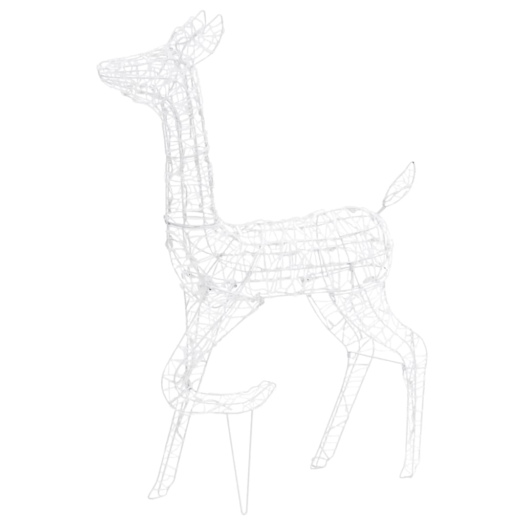 vidaXL Acrylic Reindeer Family Christmas Decoration 160 LED Colourful