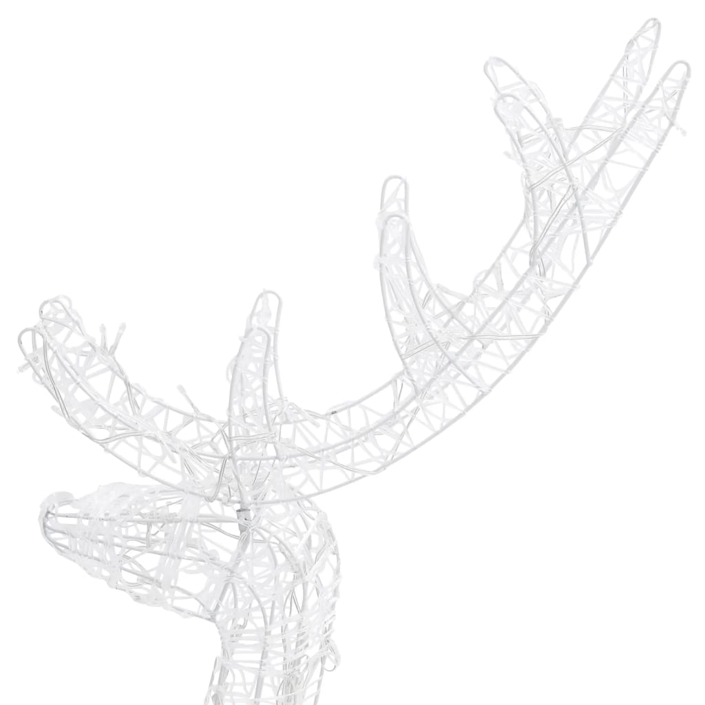 vidaXL Acrylic Reindeer Christmas Decoration 140 LEDs 120cm Blue