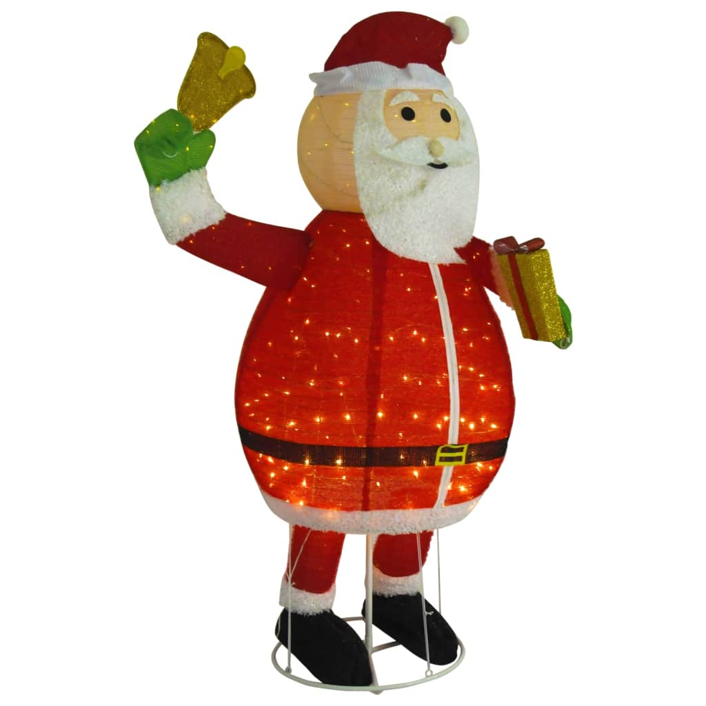 vidaXL Decorative Christmas Santa Claus Figure LED Luxury Fabric 180 cm