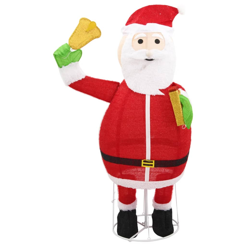 vidaXL Decorative Christmas Santa Claus Figure LED Luxury Fabric 180 cm