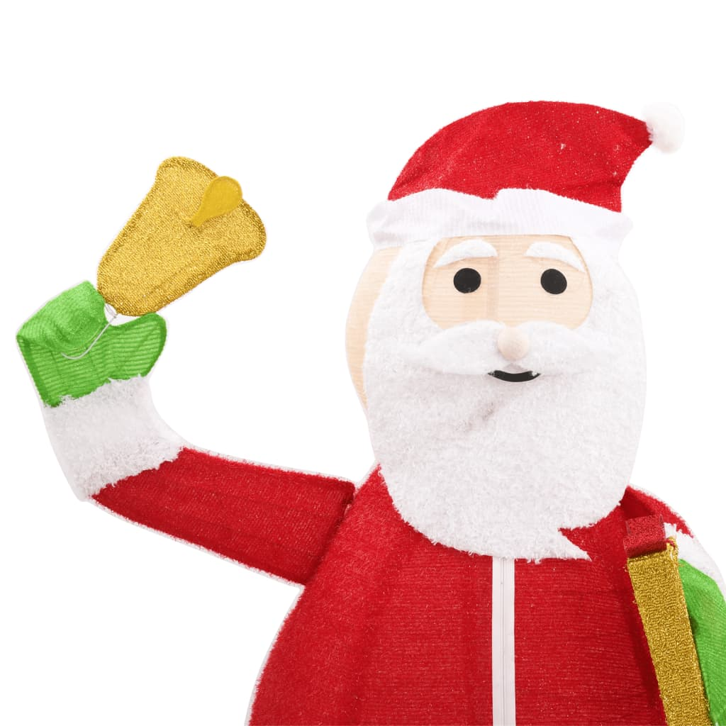 vidaXL Decorative Christmas Santa Claus Figure LED Luxury Fabric 180 cm