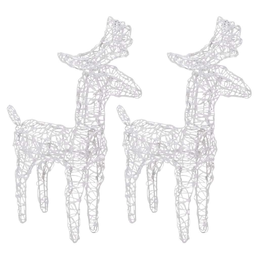 vidaXL Christmas Reindeers 4 pcs Multicolour 160 LEDs Acrylic