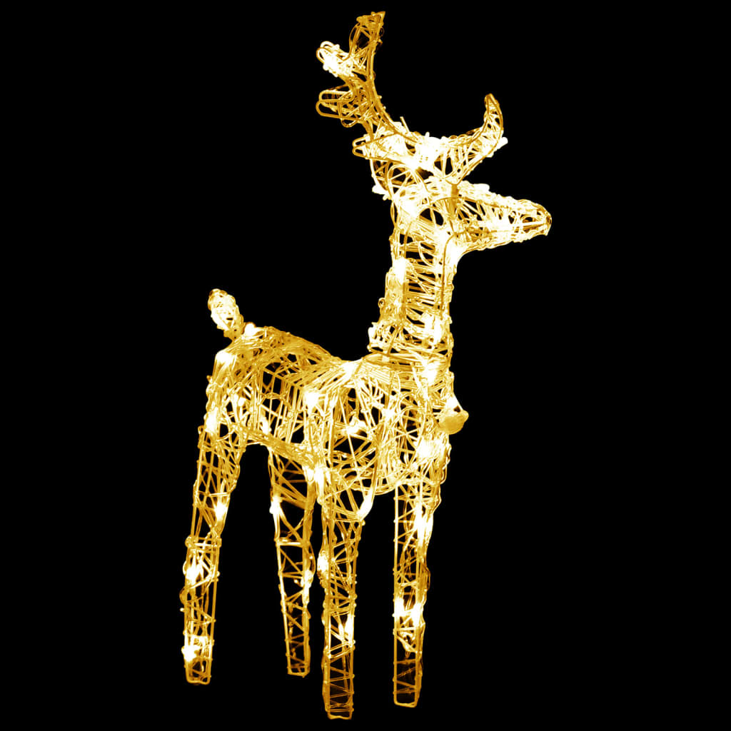 vidaXL Christmas Reindeers 4 pcs Warm White 160 LEDs Acrylic