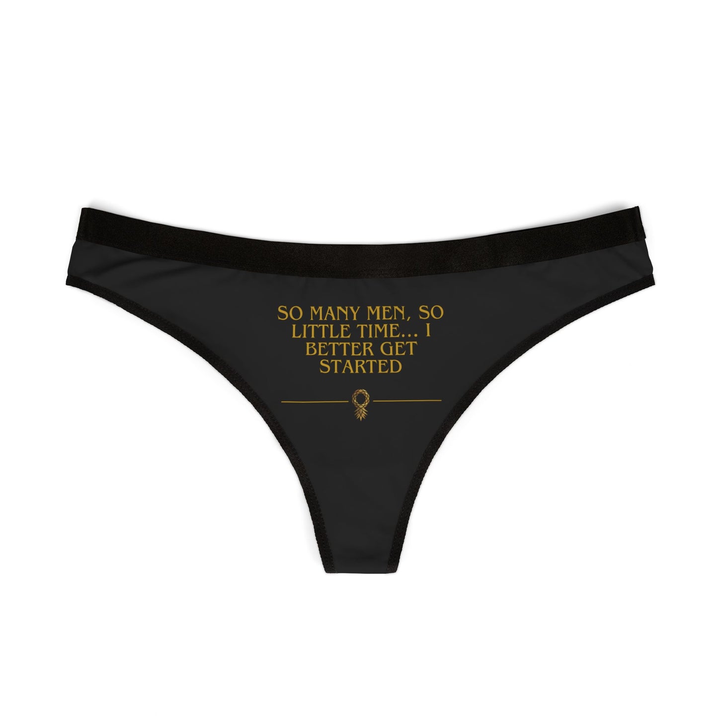 So Many Men So Little Time Print Women's Thongs, Cute Underwear, Summer Lingerie, Gift
