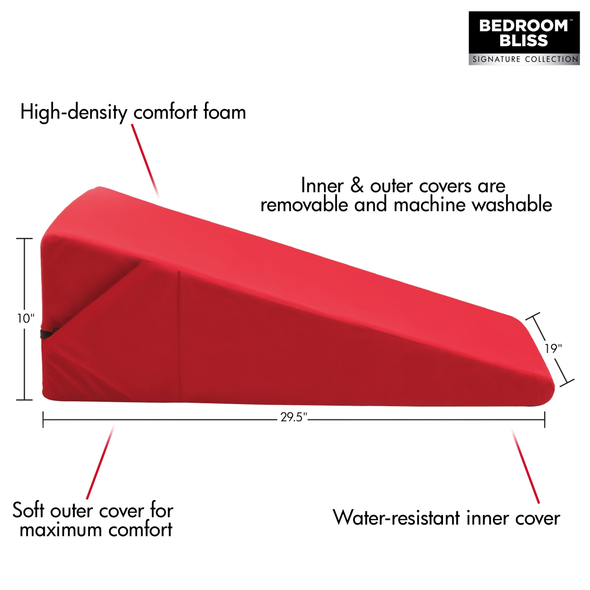 Bedroom Bliss XL Love Cushion Red