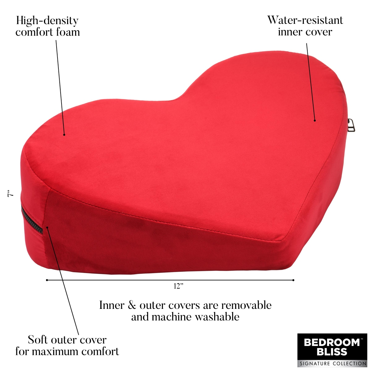Bedroom Bliss Love Pillow Red