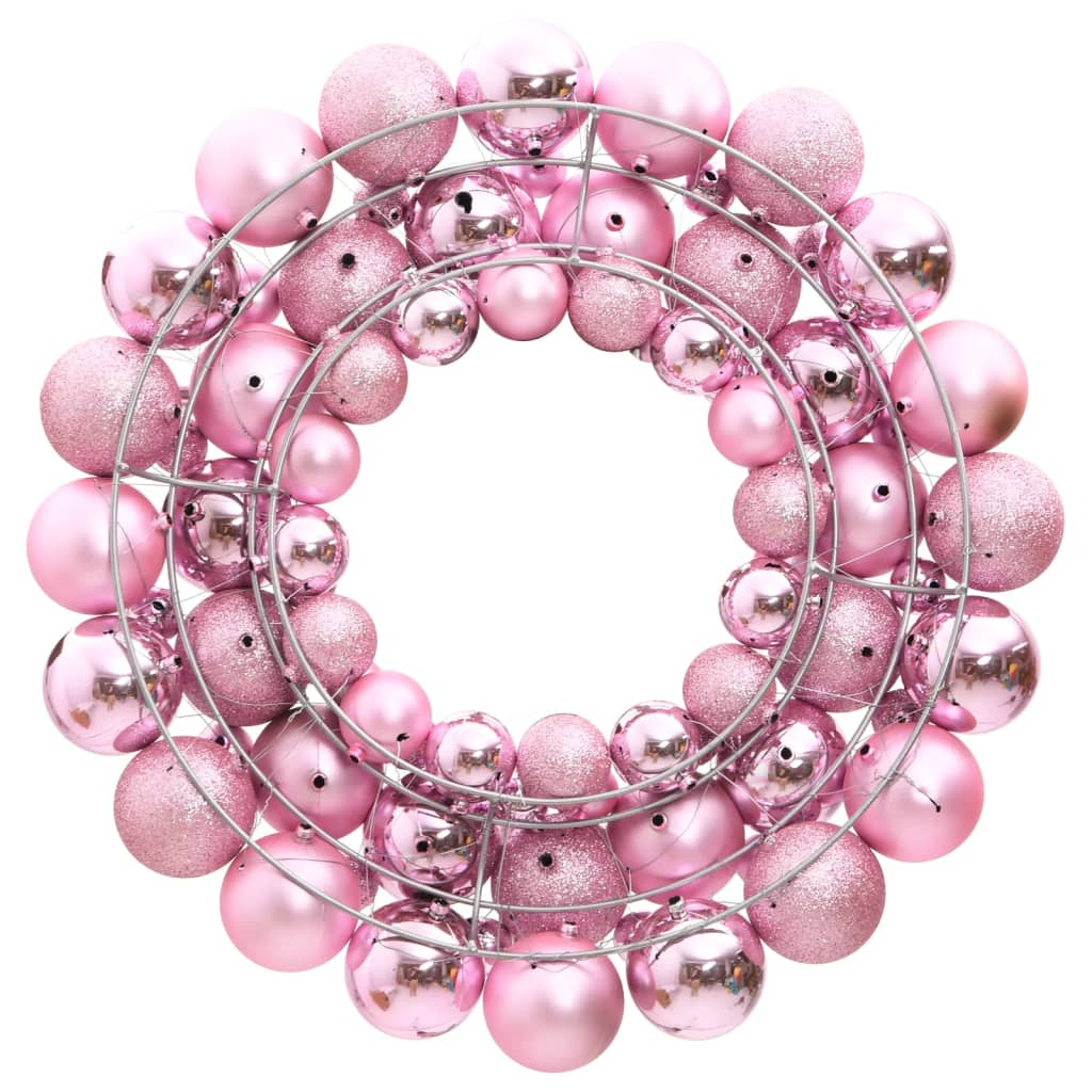 vidaXL Christmas Wreath Pink 45 cm Polystyrene