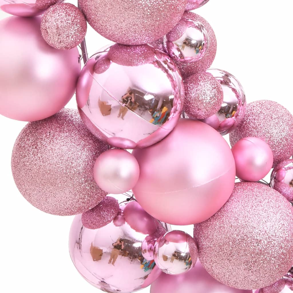 vidaXL Christmas Wreath Pink 45 cm Polystyrene