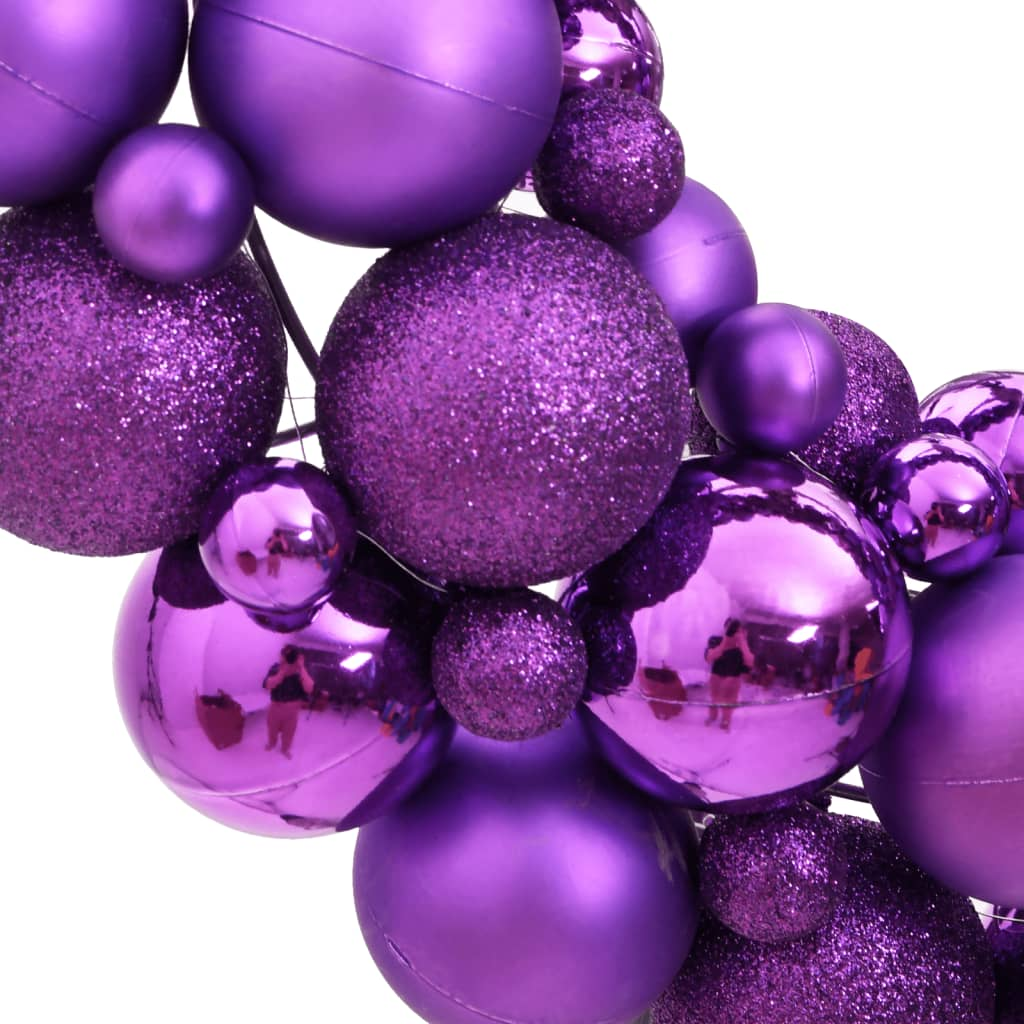 vidaXL Christmas Wreath Purple 45 cm Polystyrene
