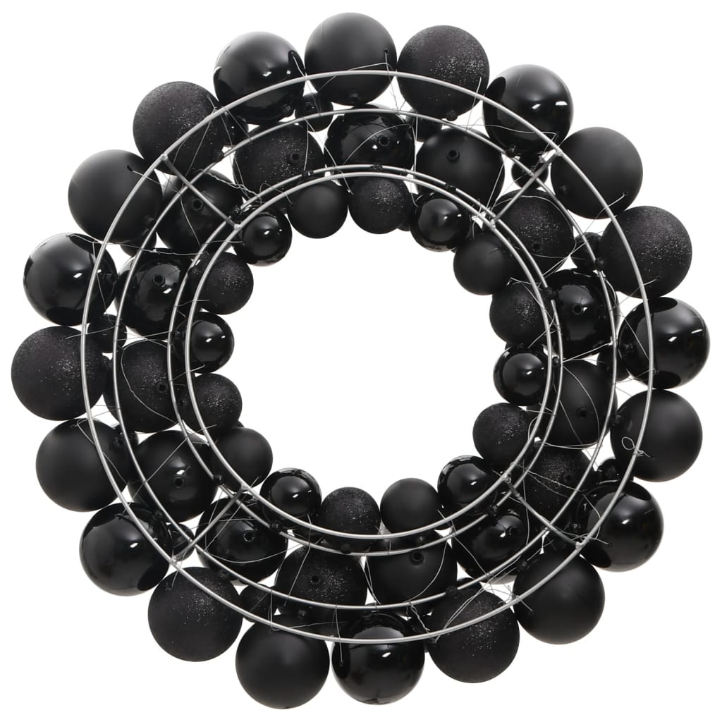 vidaXL Christmas Wreath Black 45 cm Polystyrene