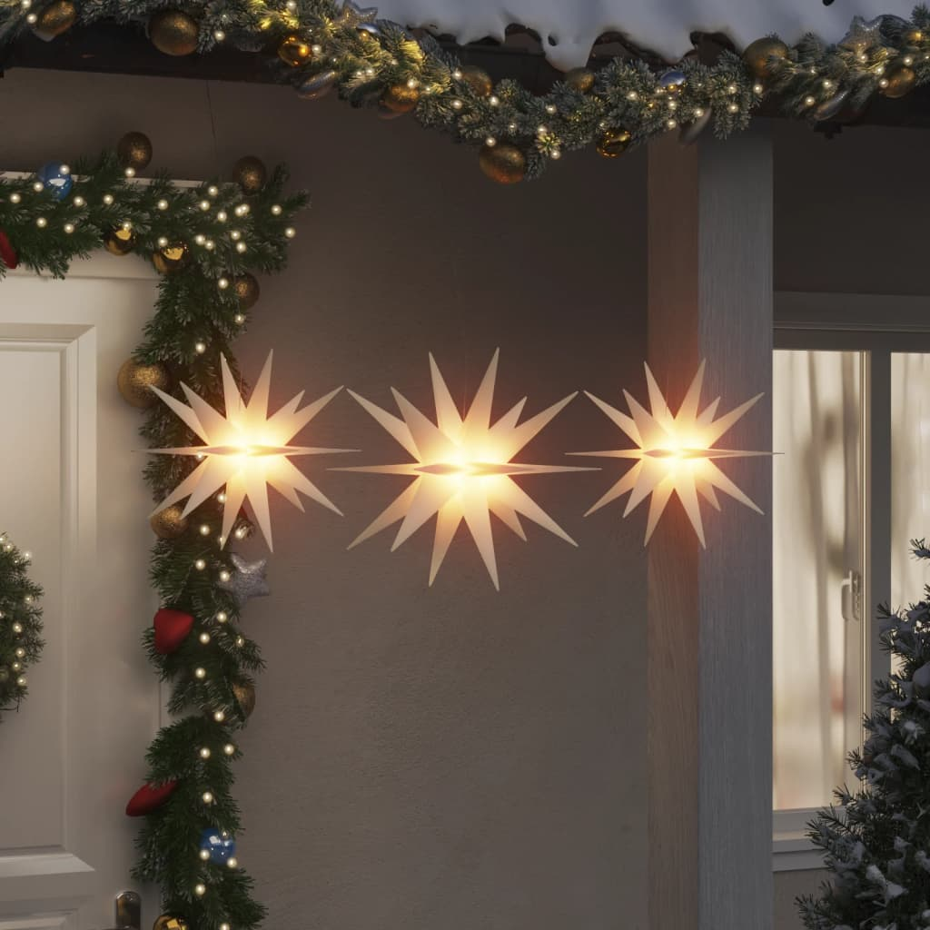 vidaXL Christmas Lights with LEDs 3 pcs Foldable White