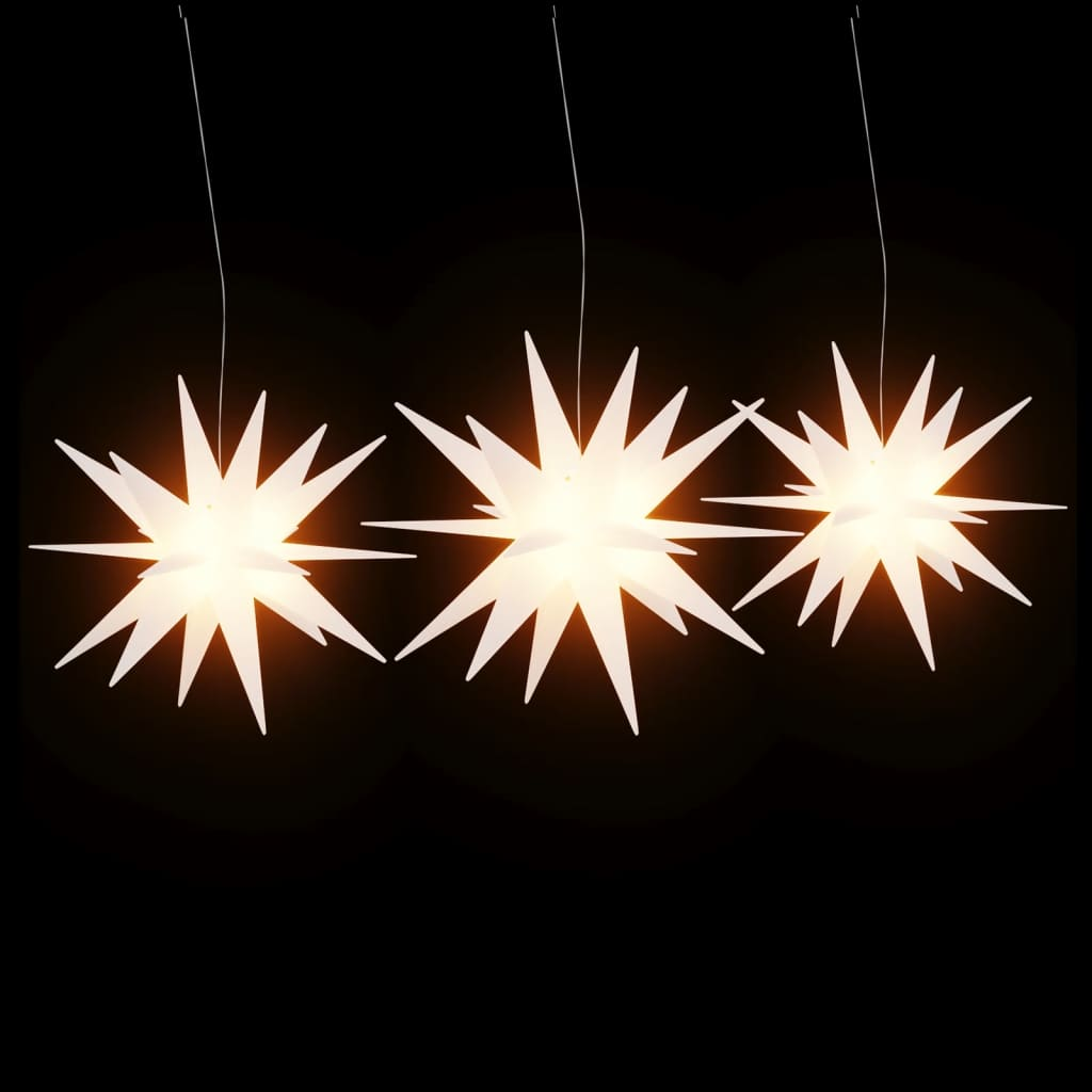vidaXL Christmas Lights with LEDs 3 pcs Foldable White