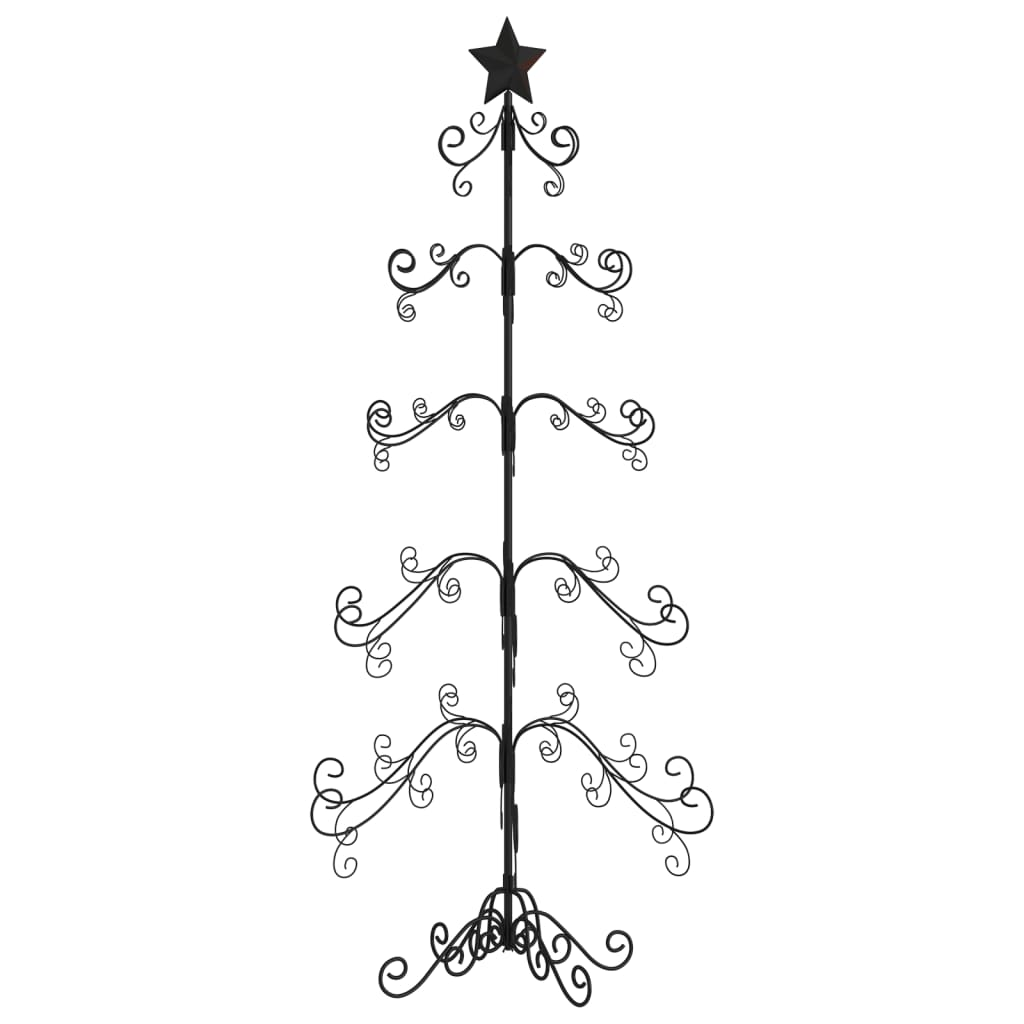 vidaXL Metal Christmas Tree for Decoration Black 150 cm