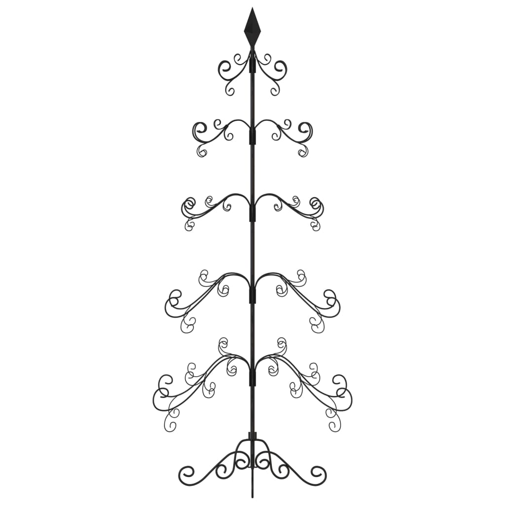 vidaXL Metal Christmas Tree for Decoration Black 150 cm
