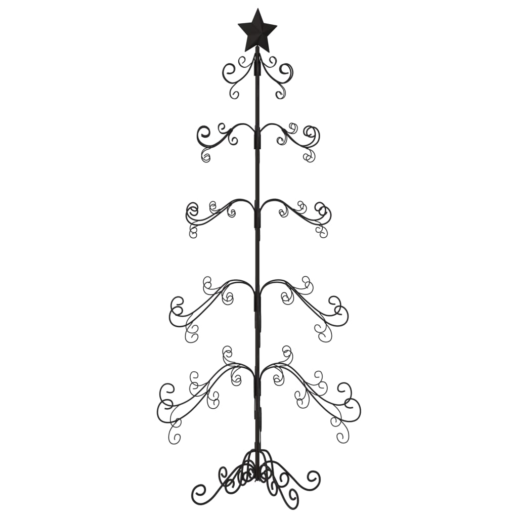 vidaXL Metal Christmas Tree for Decoration Black 150 cm