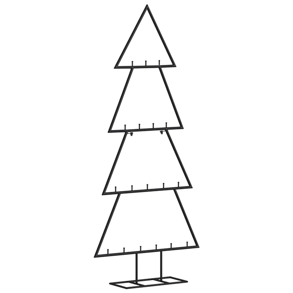 vidaXL Metal Christmas Tree for Decoration Black 90 cm