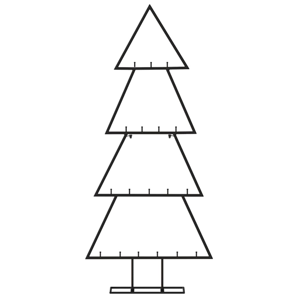 vidaXL Metal Christmas Tree for Decoration Black 90 cm