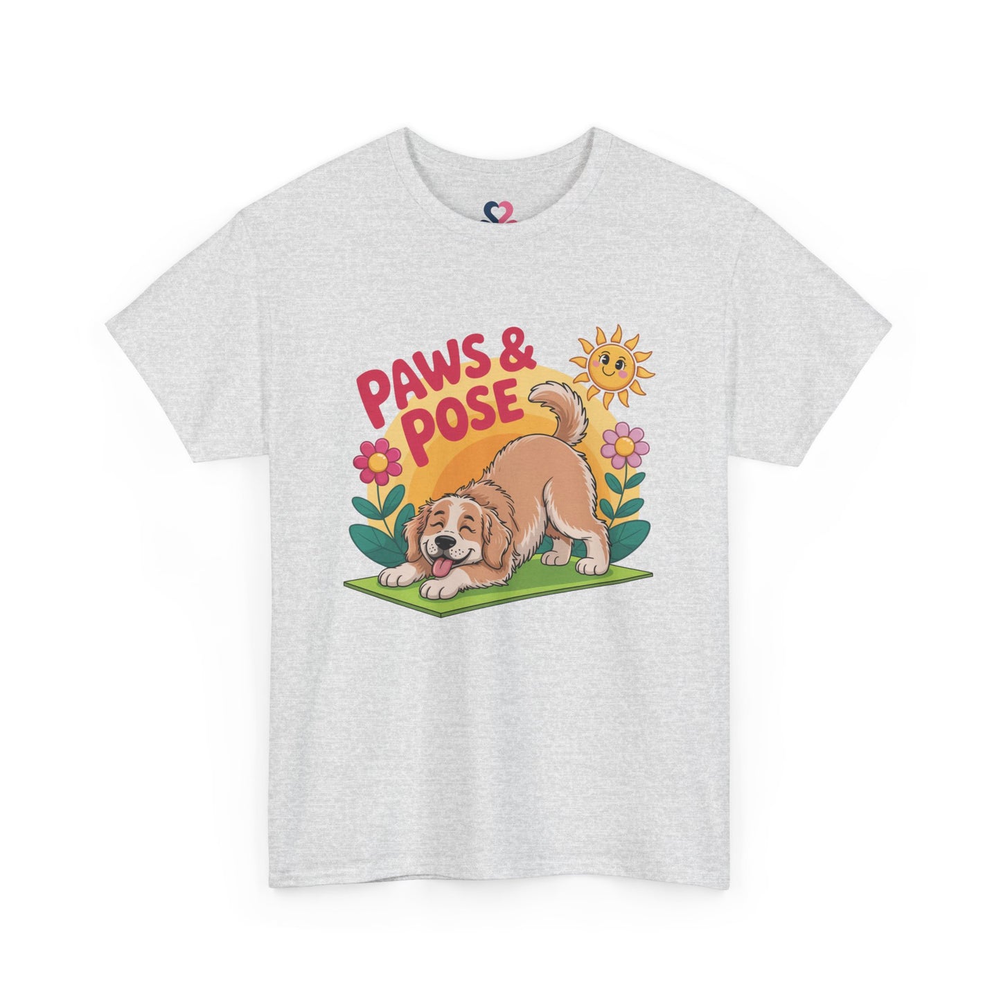 Unisex T-shirt, Yoga, Mindfulness, Paws & Pose B