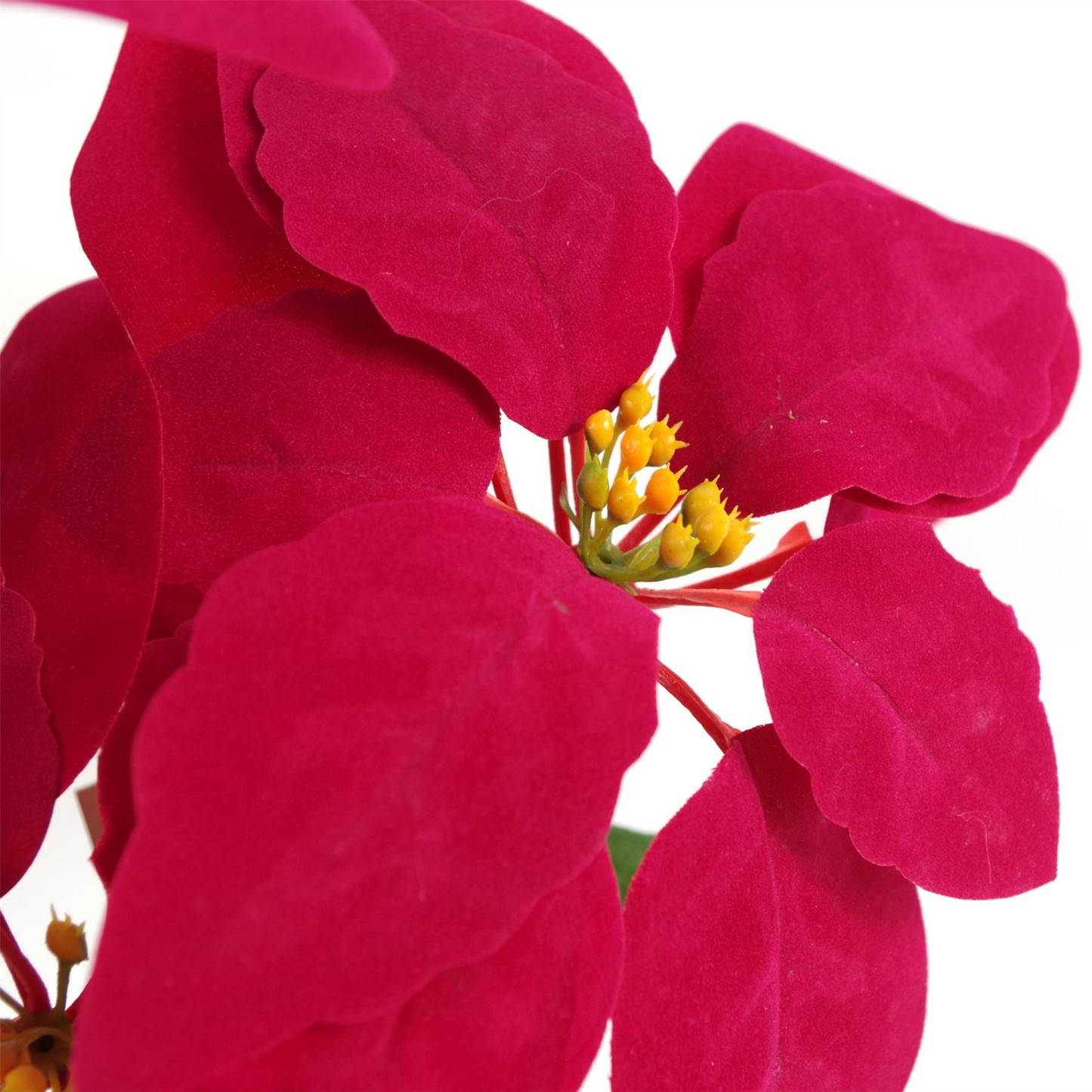 Copper Metal Planter Artificial Christmas Poinsettias