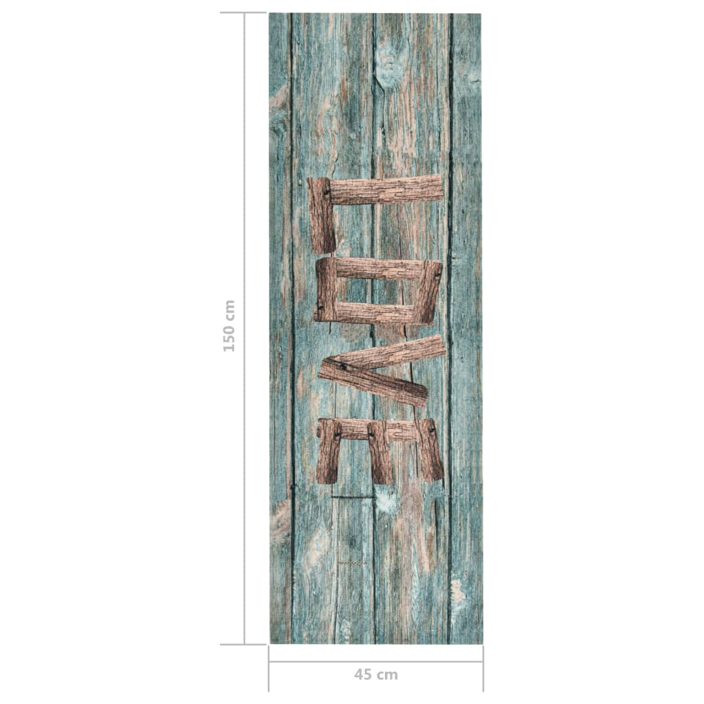vidaXL Kitchen Floor Mat Washable Love 45x150 cm