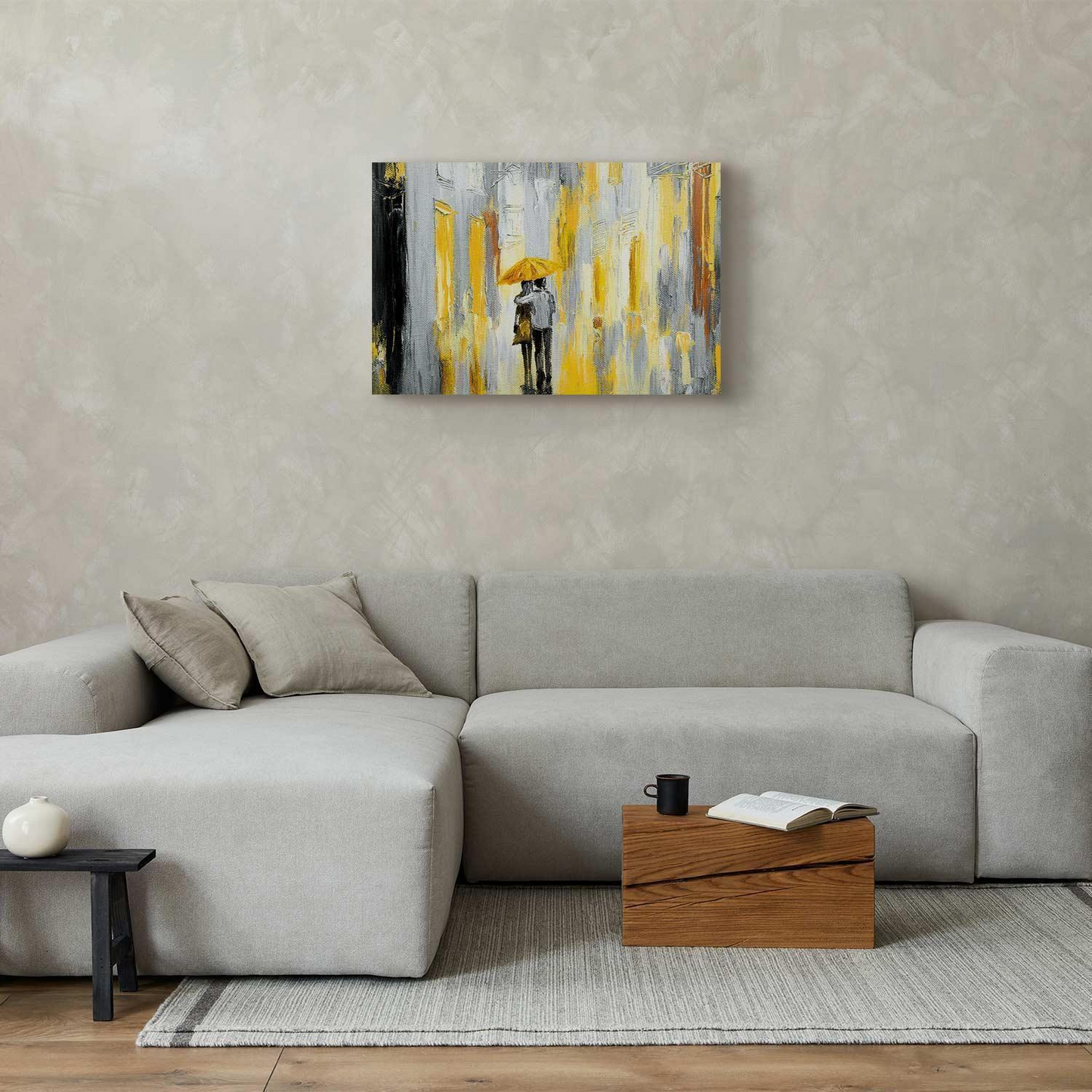 Quadro - Umbrella in Love (1 Part) Wide Yellow