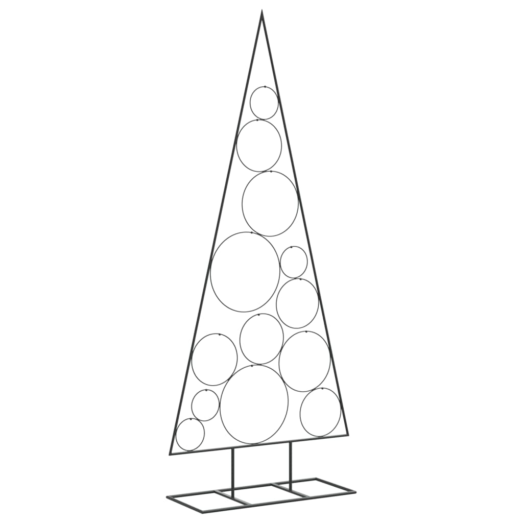 vidaXL Metal Christmas Tree for Decoration Black 150 cm