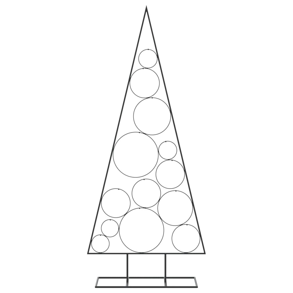vidaXL Metal Christmas Tree for Decoration Black 150 cm