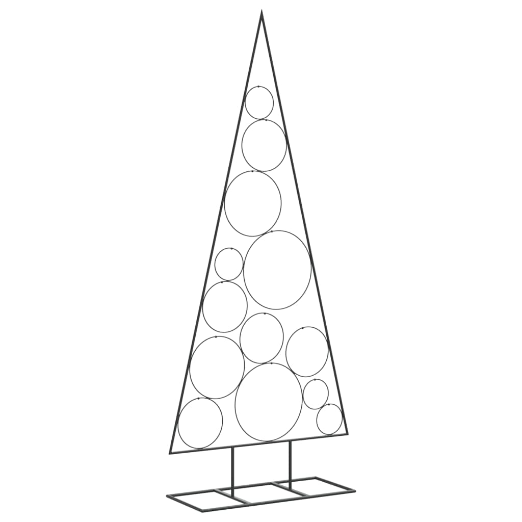 vidaXL Metal Christmas Tree for Decoration Black 150 cm