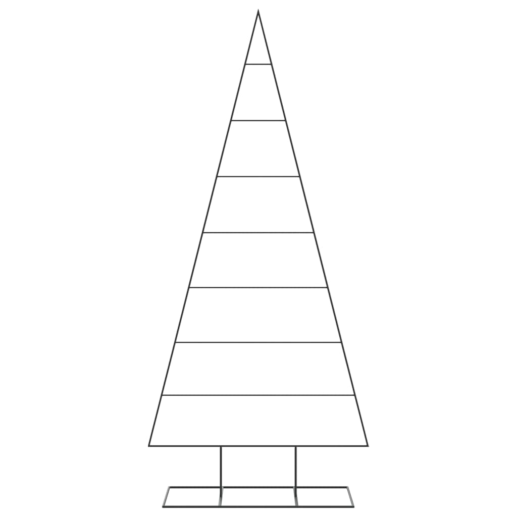 vidaXL Metal Christmas Tree for Decoration Black 210 cm